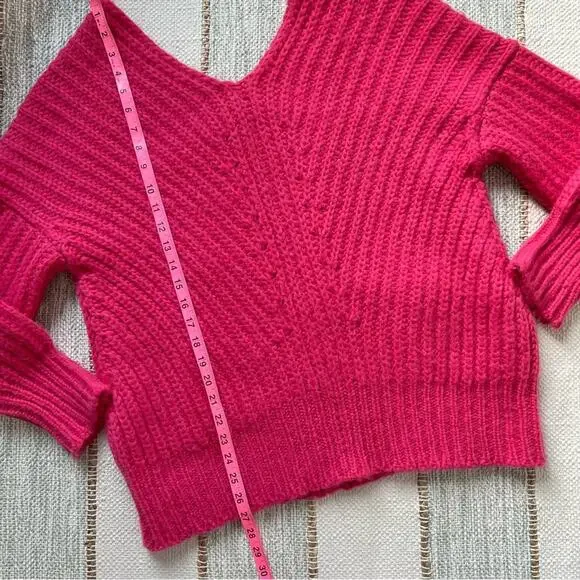 Cuyana Pinm Wool Alpaca Blend V-Neck Chunky Knit Slouchy Sweater Women’s XS / S - Picture 5 of 8